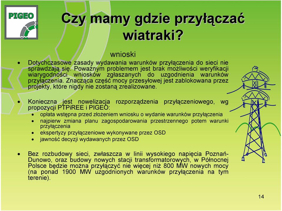 Znacząca część mocy przesyłowej jest zablokowana przez projekty, które nigdy nie zostaną zrealizowane.