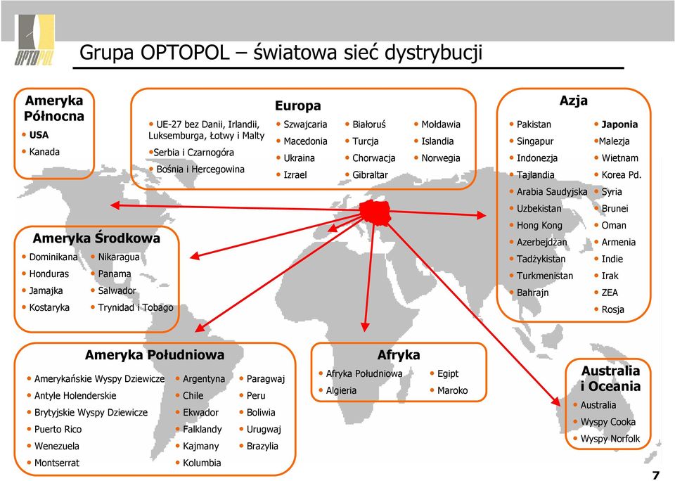 Arabia Saudyjska Syria Uzbekistan Brunei Ameryka Środkowa Hong Kong AzerbejdŜan Oman Armenia Dominikana Nikaragua TadŜykistan Indie Honduras Panama Turkmenistan Irak Jamajka Salwador Bahrajn ZEA
