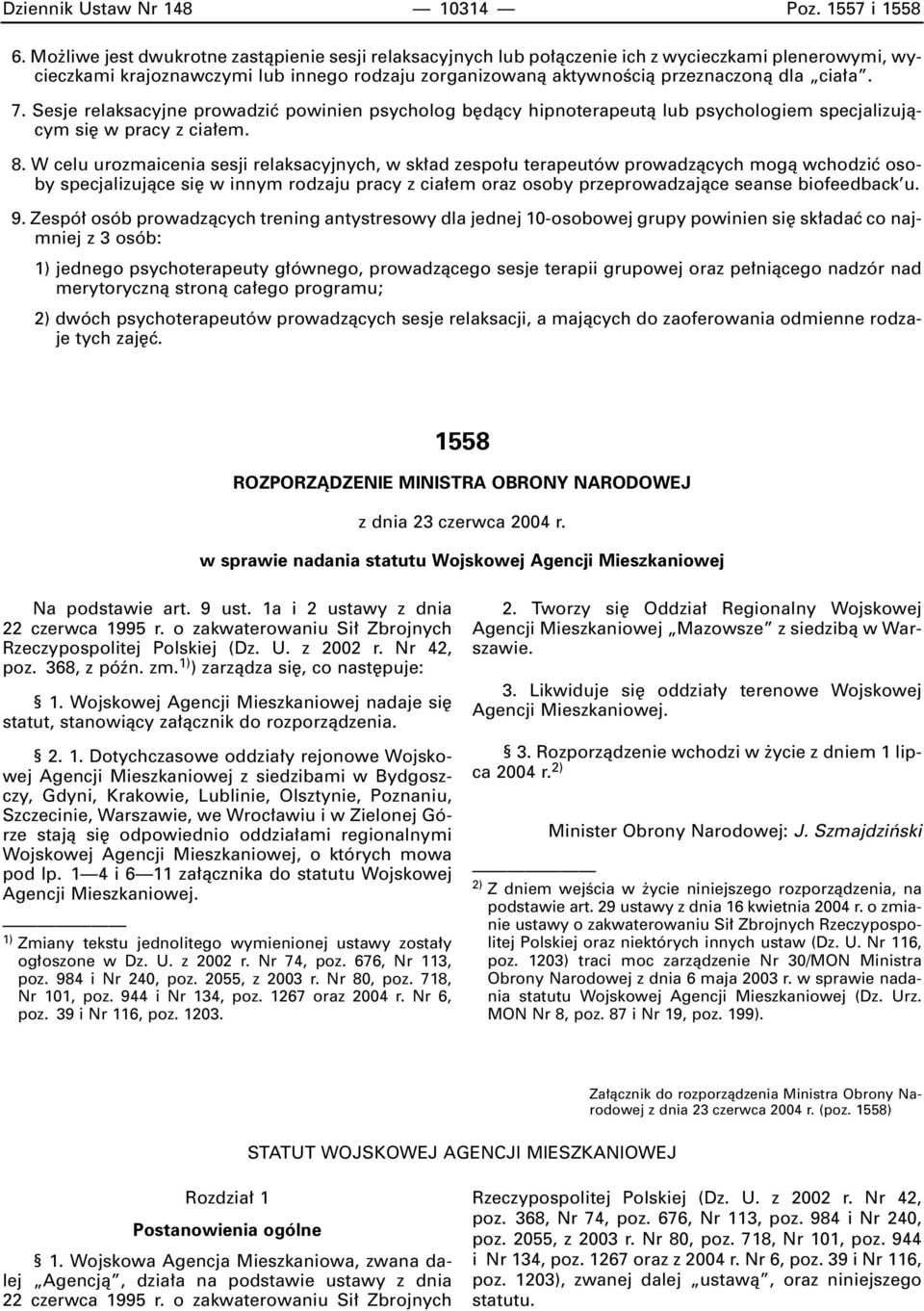 Sesje relaksacyjne prowadziç powinien psycholog b dàcy hipnoterapeutà lub psychologiem specjalizujàcym si w pracy z cia em. 8.