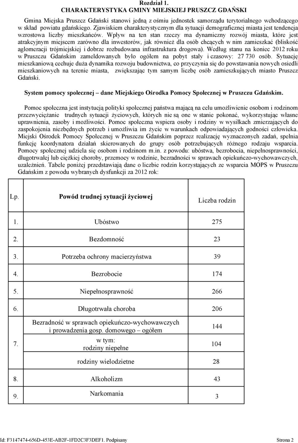 Wpływ na ten stan rzeczy ma dynamiczny rozwój miasta, które jest atrakcyjnym miejscem zarówno dla inwestorów, jak również dla osób chcących w nim zamieszkać (bliskość aglomeracji trójmiejskiej i