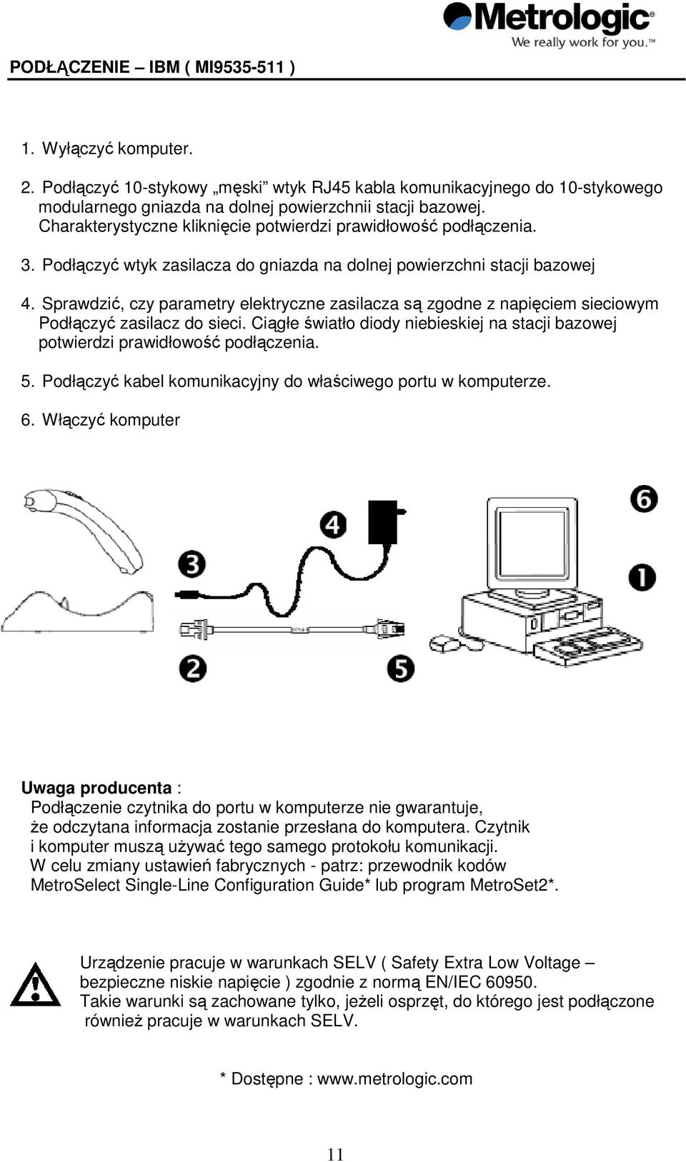 Sprawdzić, czy parametry elektryczne zasilacza są zgodne z napięciem sieciowym Podłączyć zasilacz do sieci. Ciągłe światło diody niebieskiej na stacji bazowej potwierdzi prawidłowość podłączenia. 5.