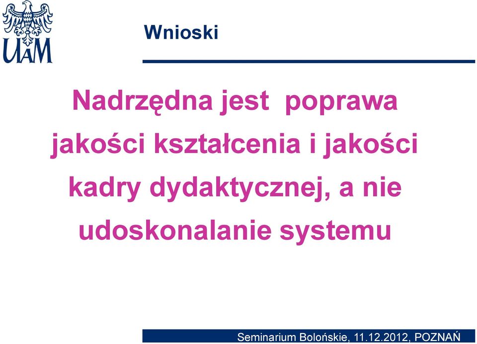 kształcenia i jakości