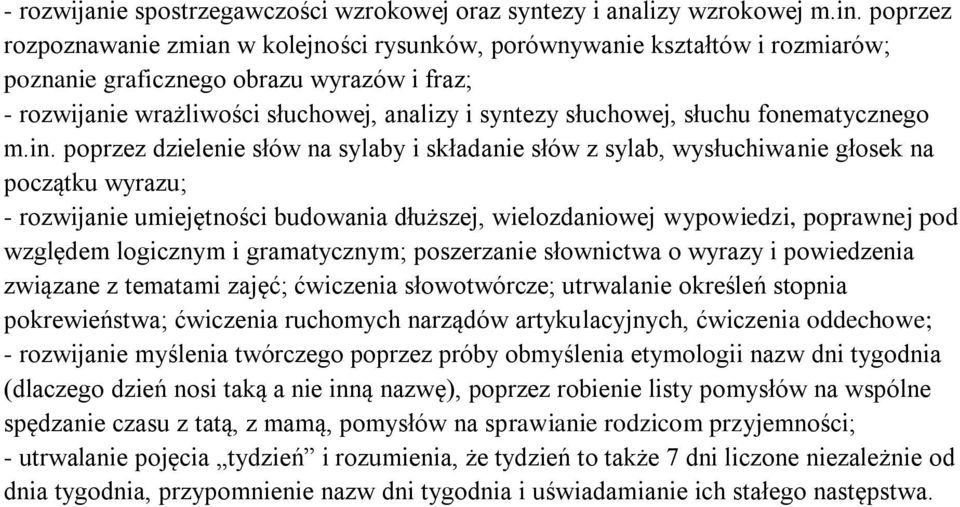 słuchu fonematycznego m.in.