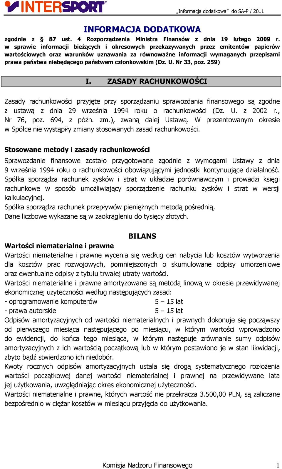 państwem członkowskim (Dz. U. Nr 33, poz. 259) I.