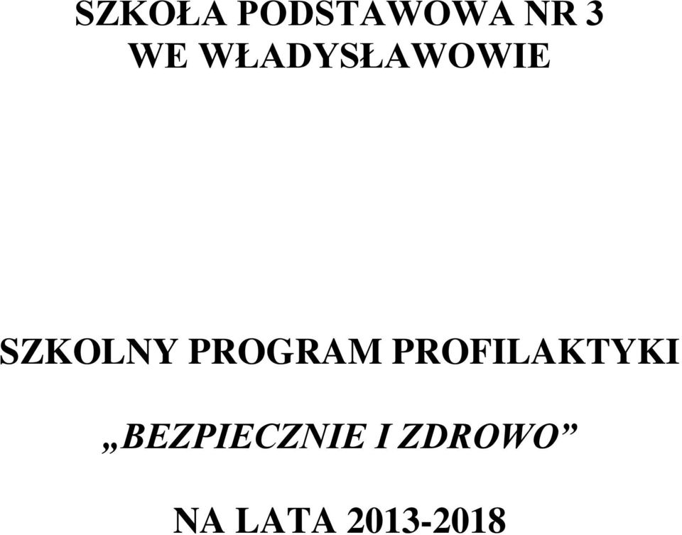 PROGRAM PROFILAKTYKI