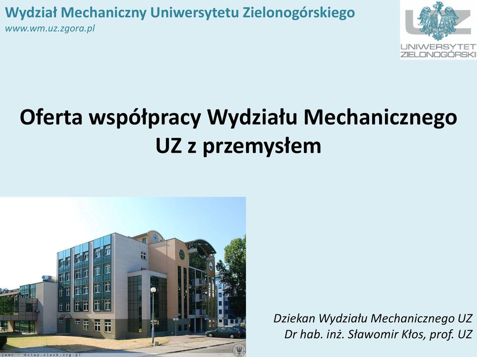 pl Oferta współpracy Wydziału Mechanicznego UZ z