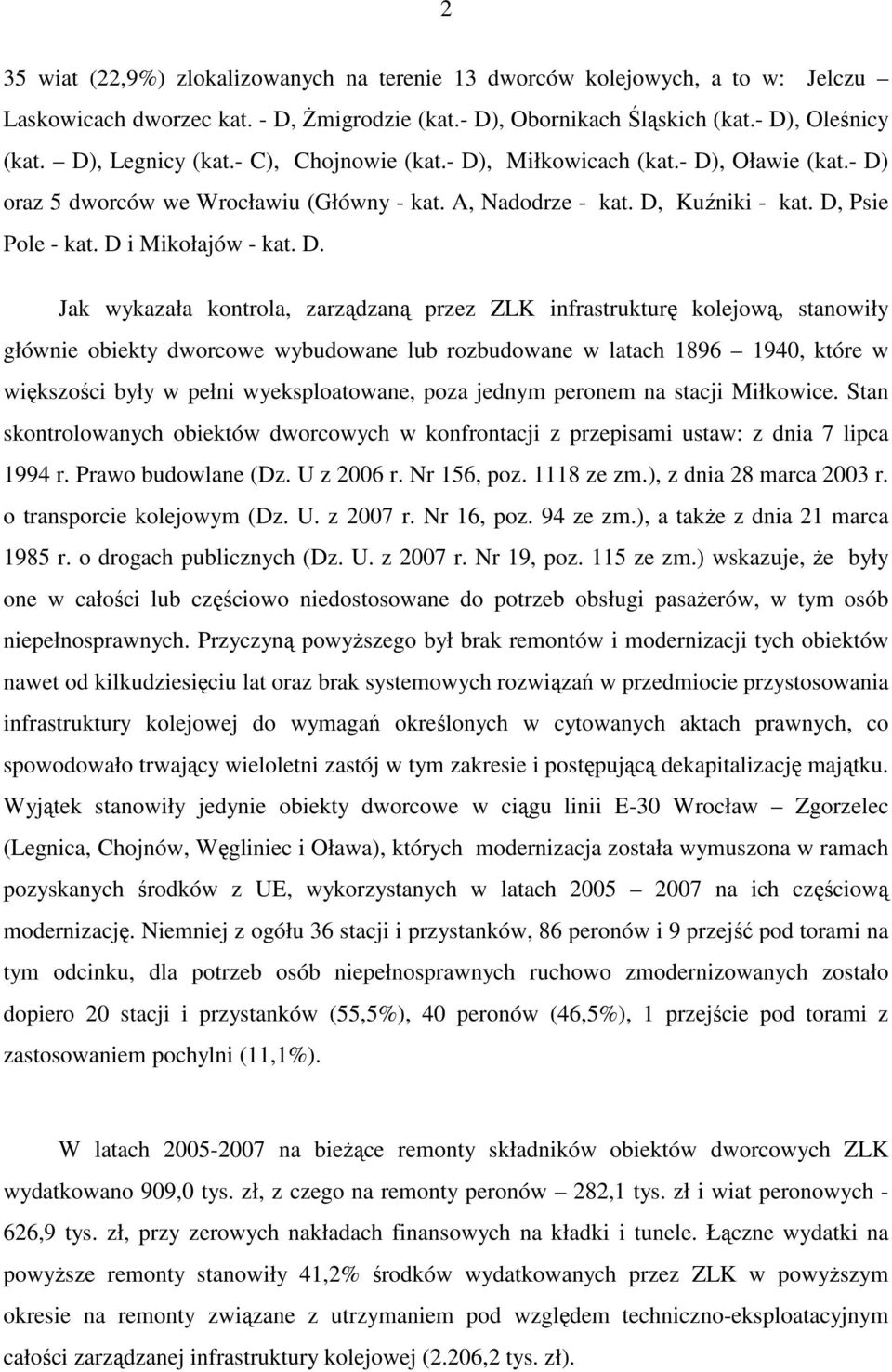 , Miłkowicach (kat.- D)