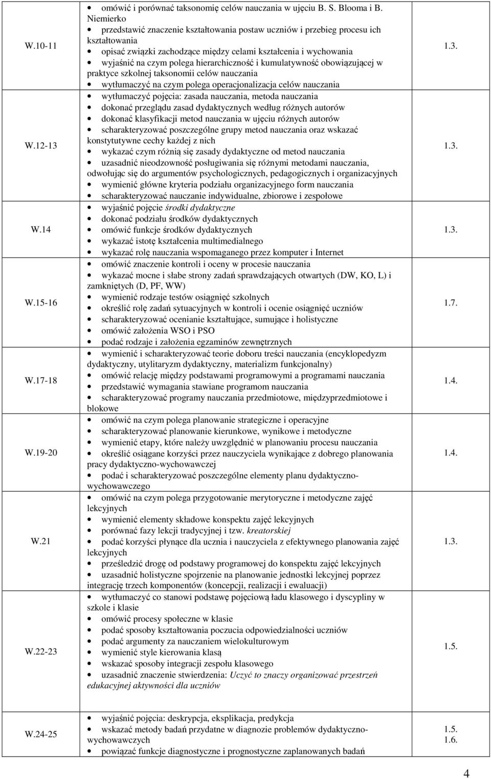 hierarchiczność i kumulatywność obowiązującej w praktyce szkolnej taksonomii celów nauczania wytłumaczyć na czym polega operacjonalizacja celów nauczania wytłumaczyć pojęcia: zasada nauczania, metoda