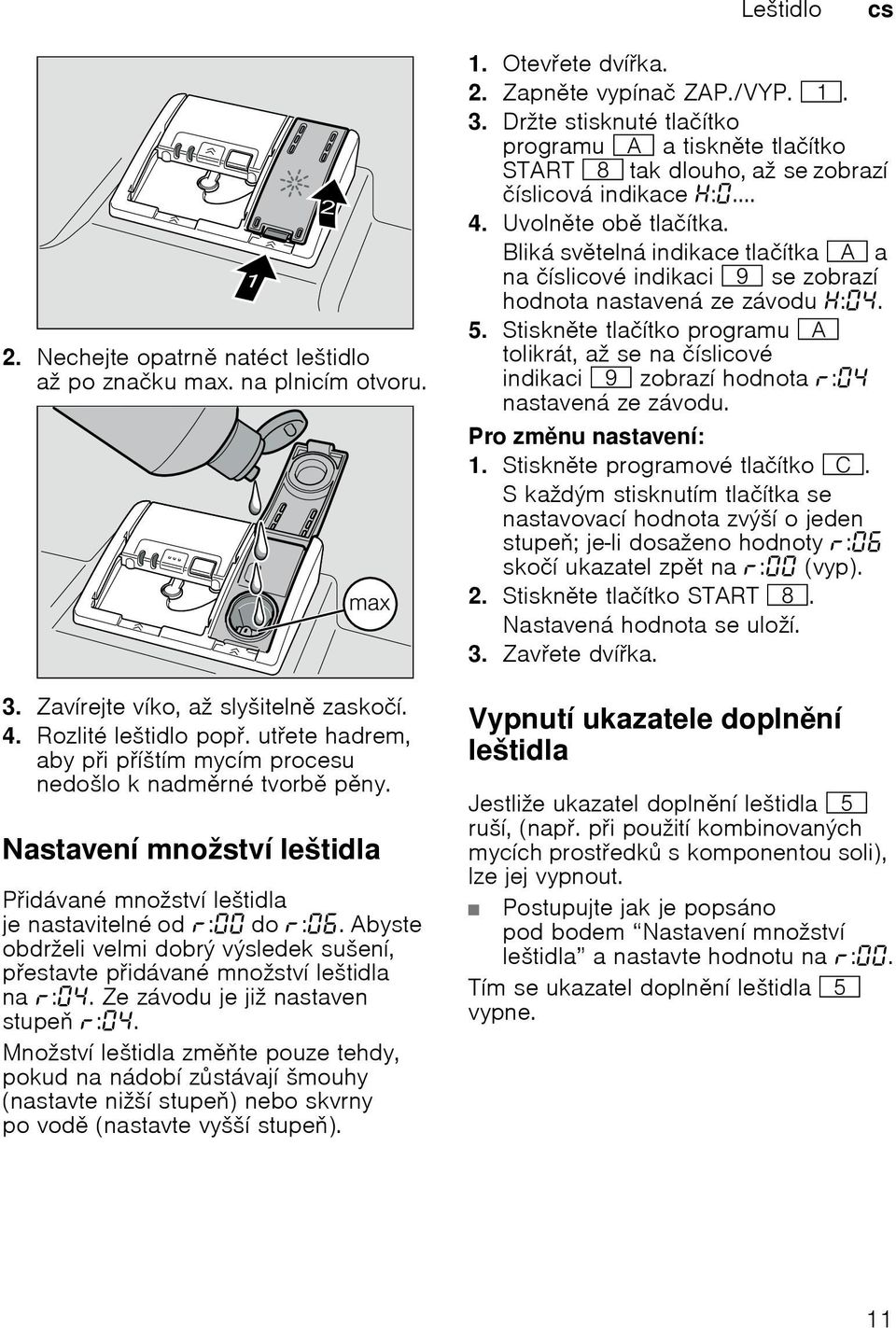 Abyste obdrћeli velmi dobrэ vэsledek suљenн, pestavte pidбvanй mnoћstvн leљtidla na :. Ze zбvodu je jiћ nastaven stupe :.