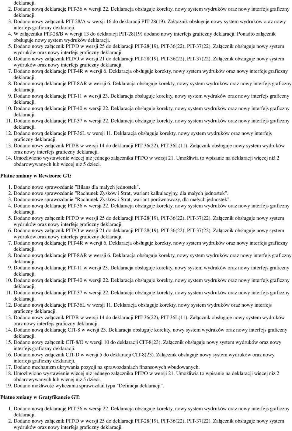 W załączniku PIT-28/B w wersji 13 do deklaracji PIT-28(19) dodano nowy interfejs graficzny Ponadto załącznik obsługuje nowy system wydruków 5.