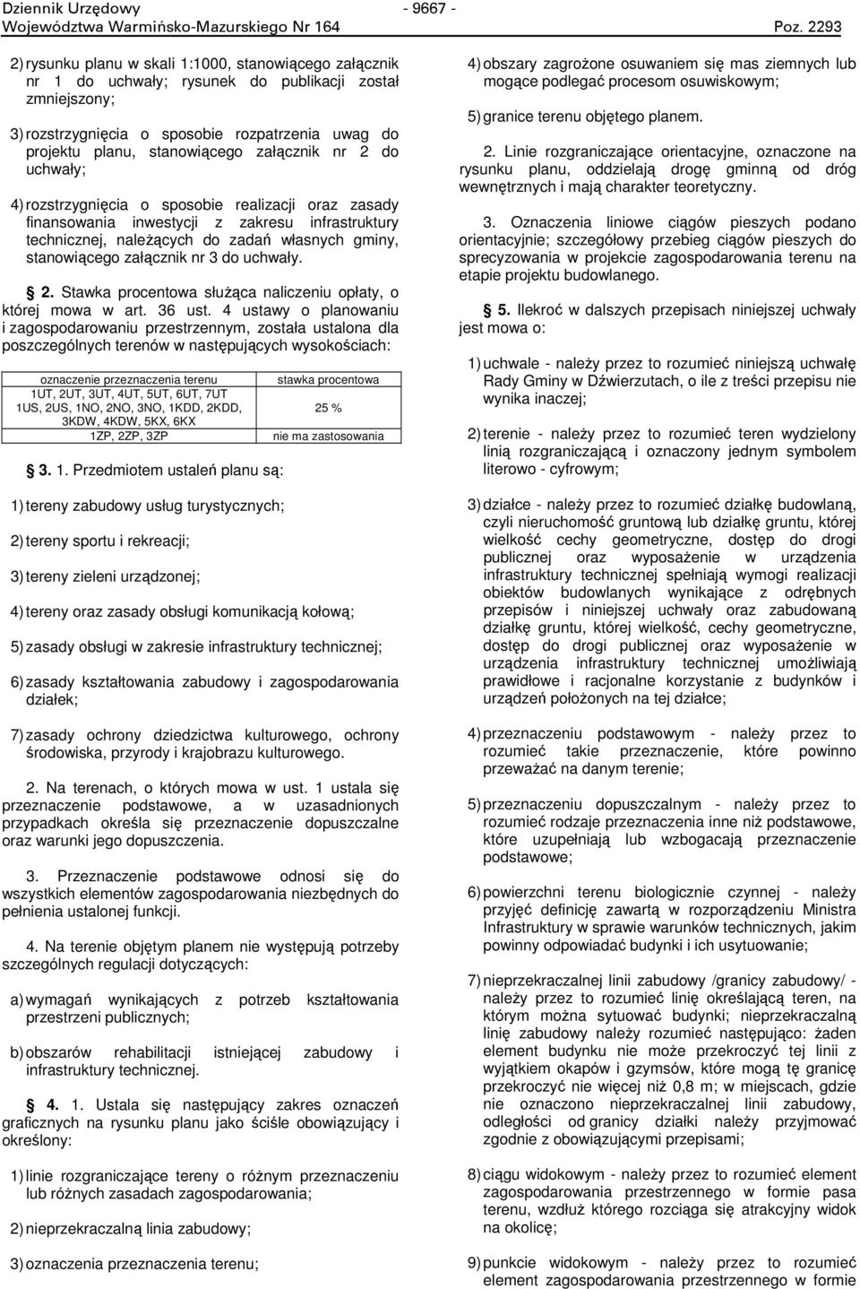 zakresu infrastruktury technicznej, nalecych do zada własnych gminy, stanowicego załcznik nr 3 do uchwały. 2. Stawka procentowa słuca naliczeniu opłaty, o której mowa w art. 36 ust.