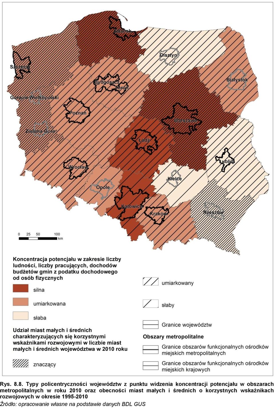 koncentracji potencjału w obszarach metropolitalnych w