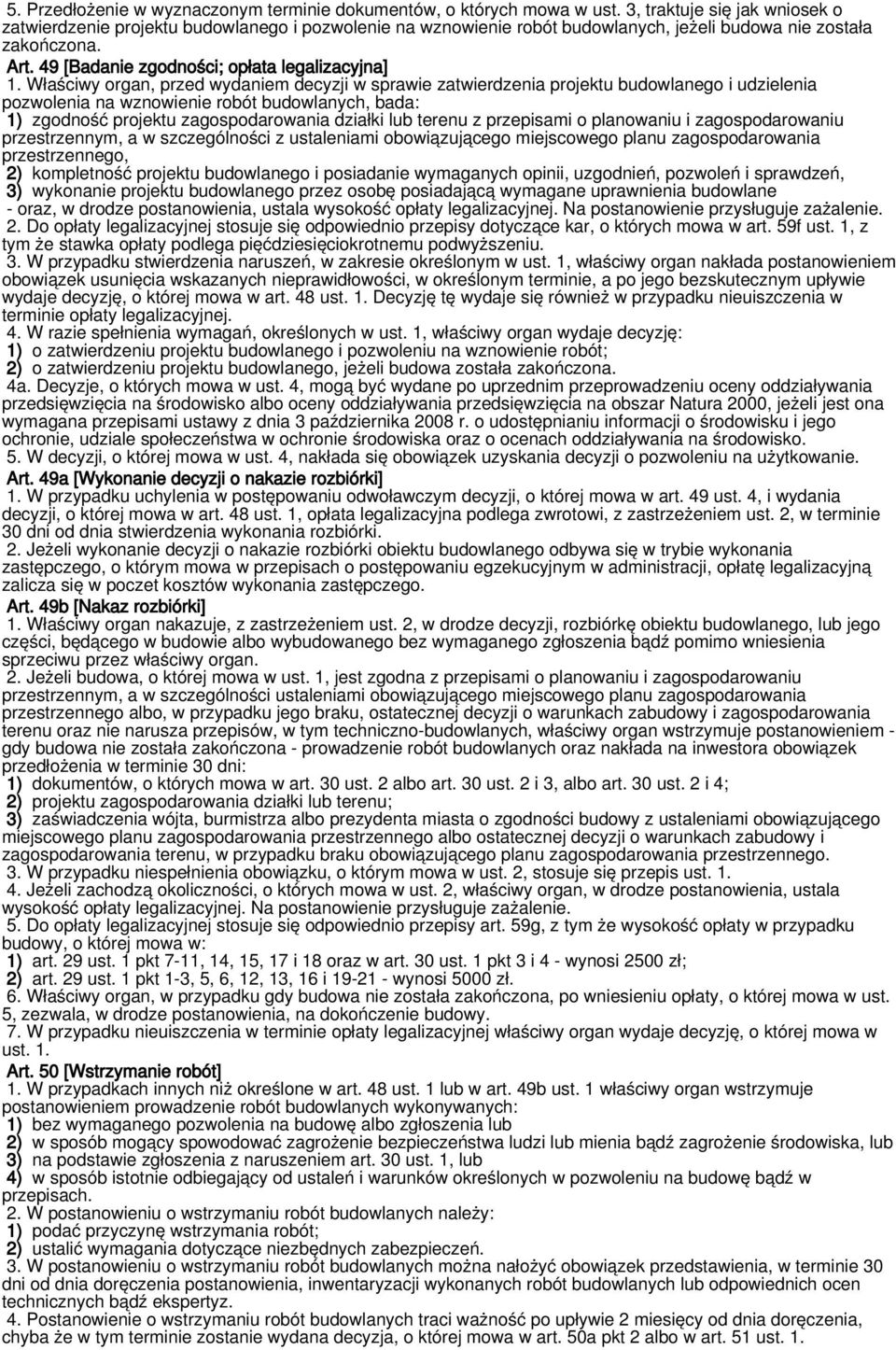 49 [Badanie zgodności; opłata legalizacyjna] 1.