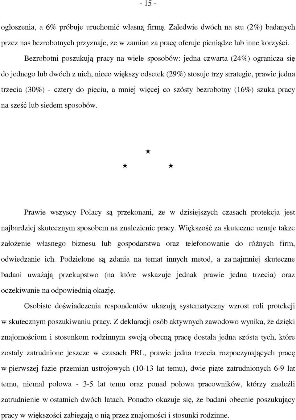 pięciu, a mniej więcej co szósty bezrobotny (16%) szuka pracy na sześć lub siedem sposobów.