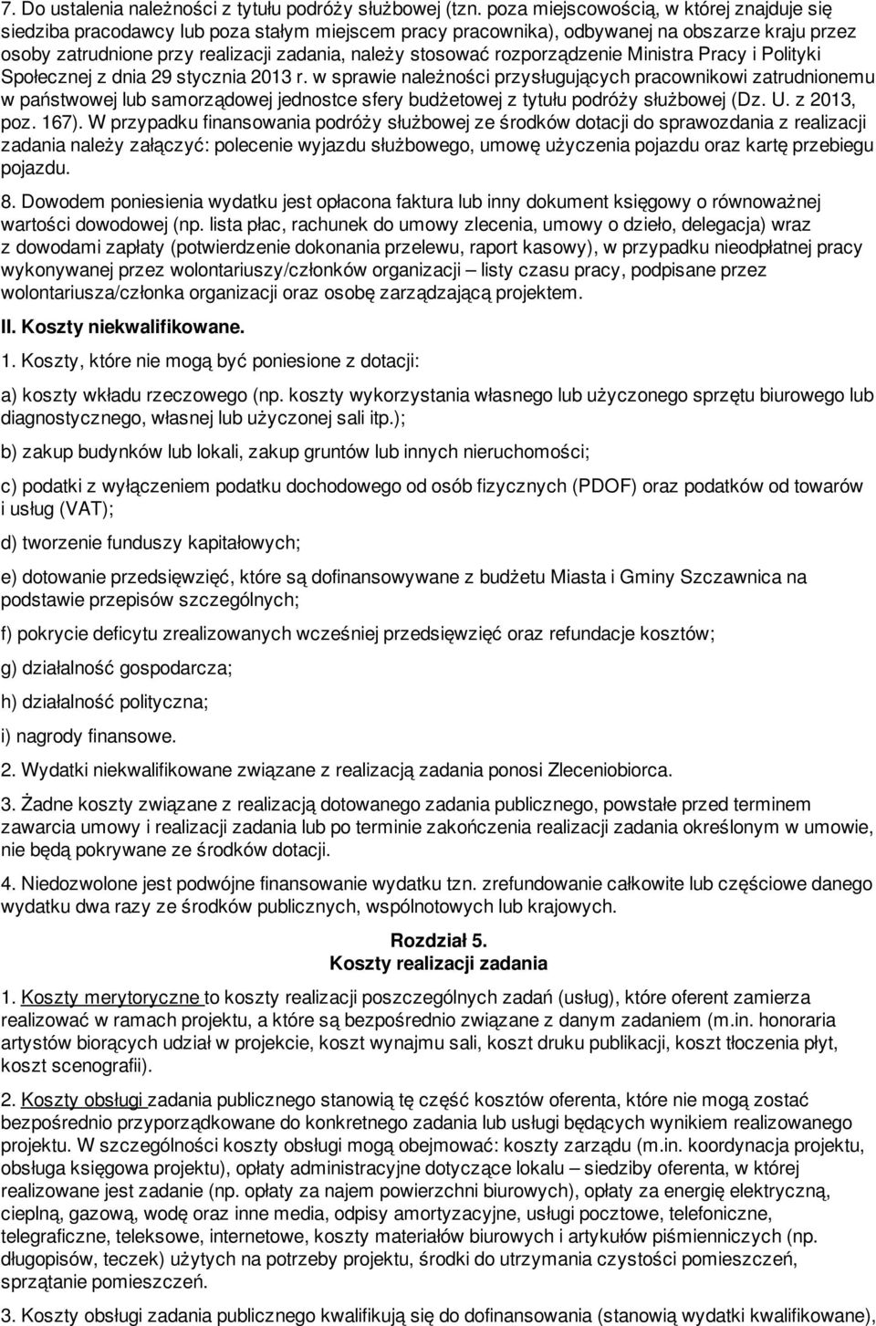 rozporządzenie Ministra Pracy i Polityki Społecznej z dnia 29 stycznia 2013 r.