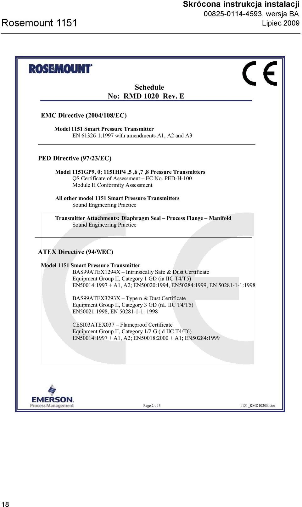 Certificate of Assessment EC No.