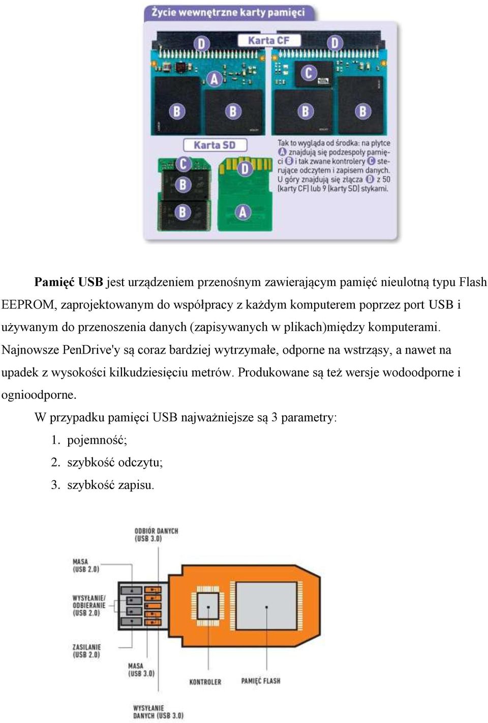 Najnowsze PenDrive'y są coraz bardziej wytrzymałe, odporne na wstrząsy, a nawet na upadek z wysokości kilkudziesięciu metrów.