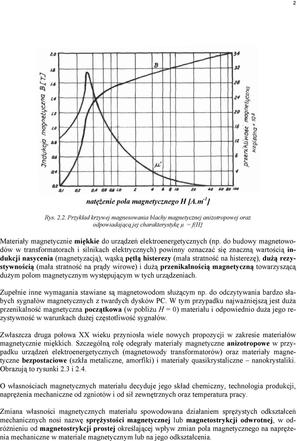 dużą rezystywnością (mała stratność na prądy wirowe) i dużą przenikalnością magnetyczną towarzyszącą dużym polom magnetycznym występującym w tych urządzeniach.