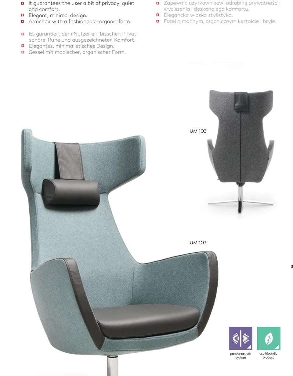 Fotel o modnym, organicznym kształcie i bryle.