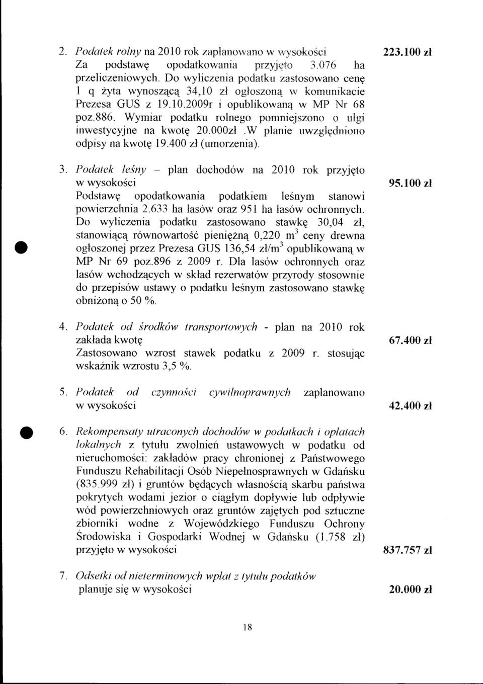 Wymiar pdatku rlneg pmniejszn uigi inwestycyjne na kwte 20.00021.W planie uwzgleclirin dpisy tta kwtp 19.400 zl (umrzenia). 223.100 zl a J. 4.