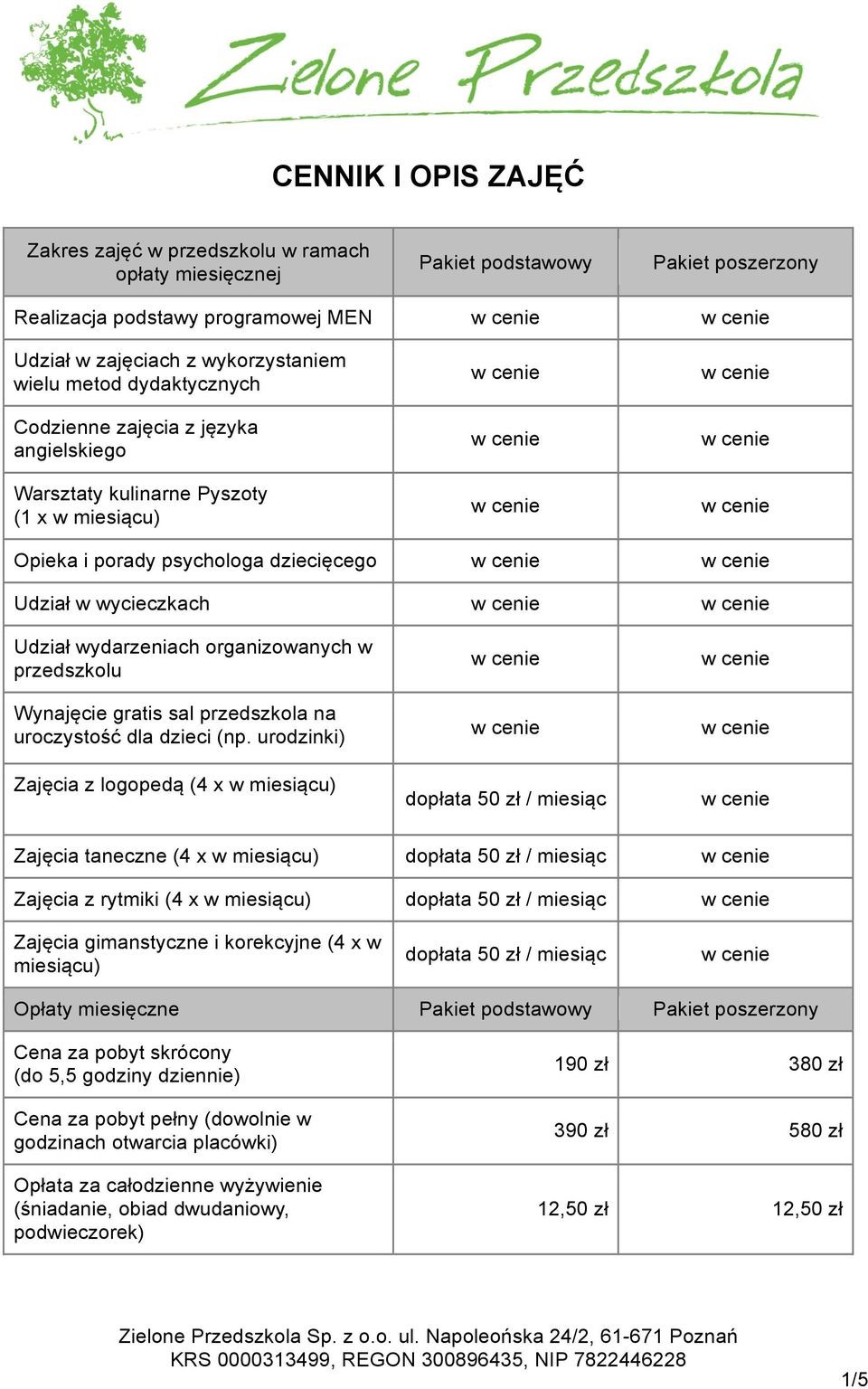 przedszkolu Wynajęcie gratis sal przedszkola na uroczystość dla dzieci (np.