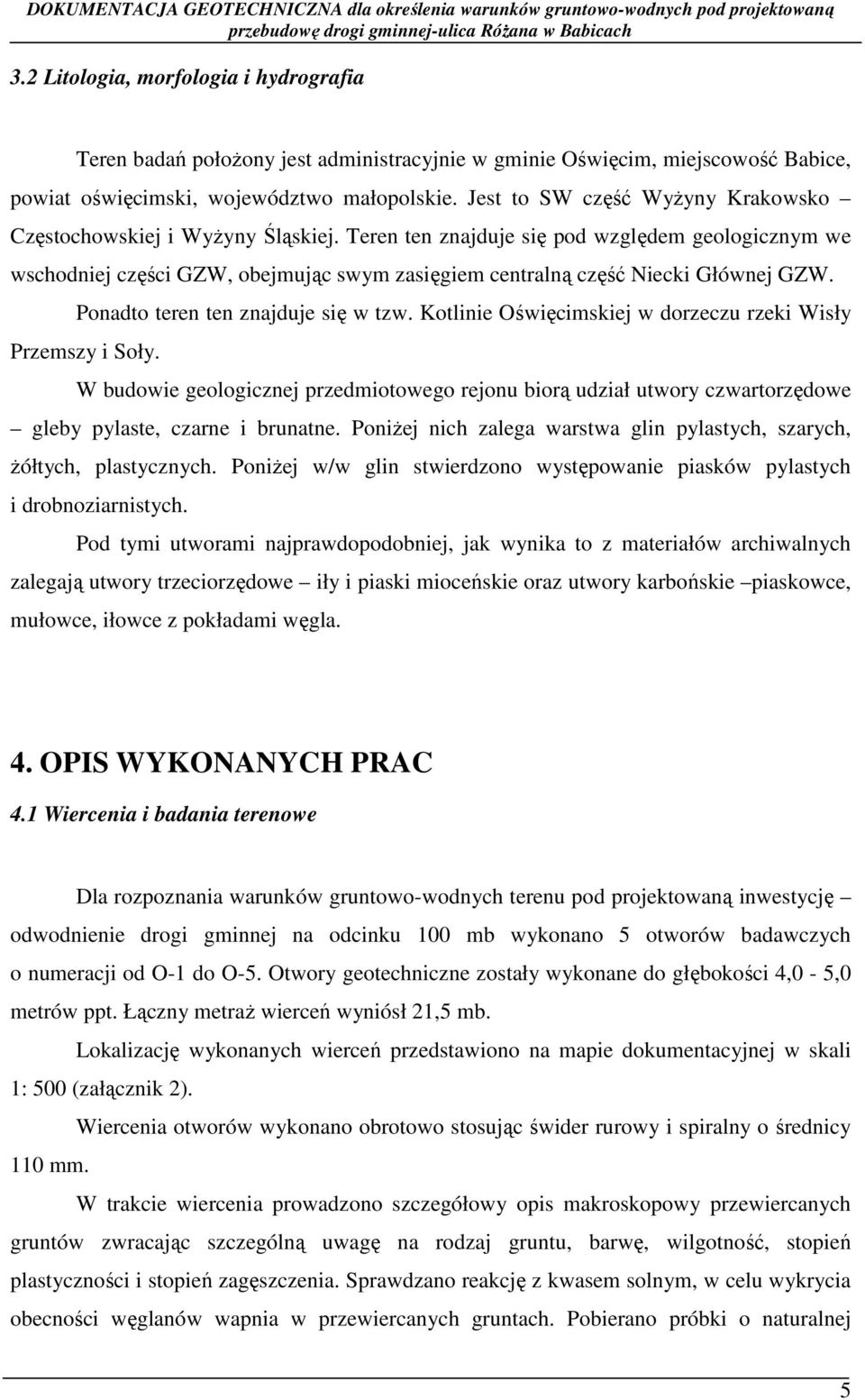 Teren ten znajduje się pod względem geologicznym we wschodniej części GZW, obejmując swym zasięgiem centralną część Niecki Głównej GZW. Ponadto teren ten znajduje się w tzw.