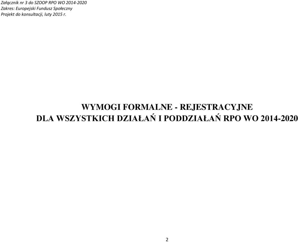 WSZYSTKICH DZIAŁAŃ I