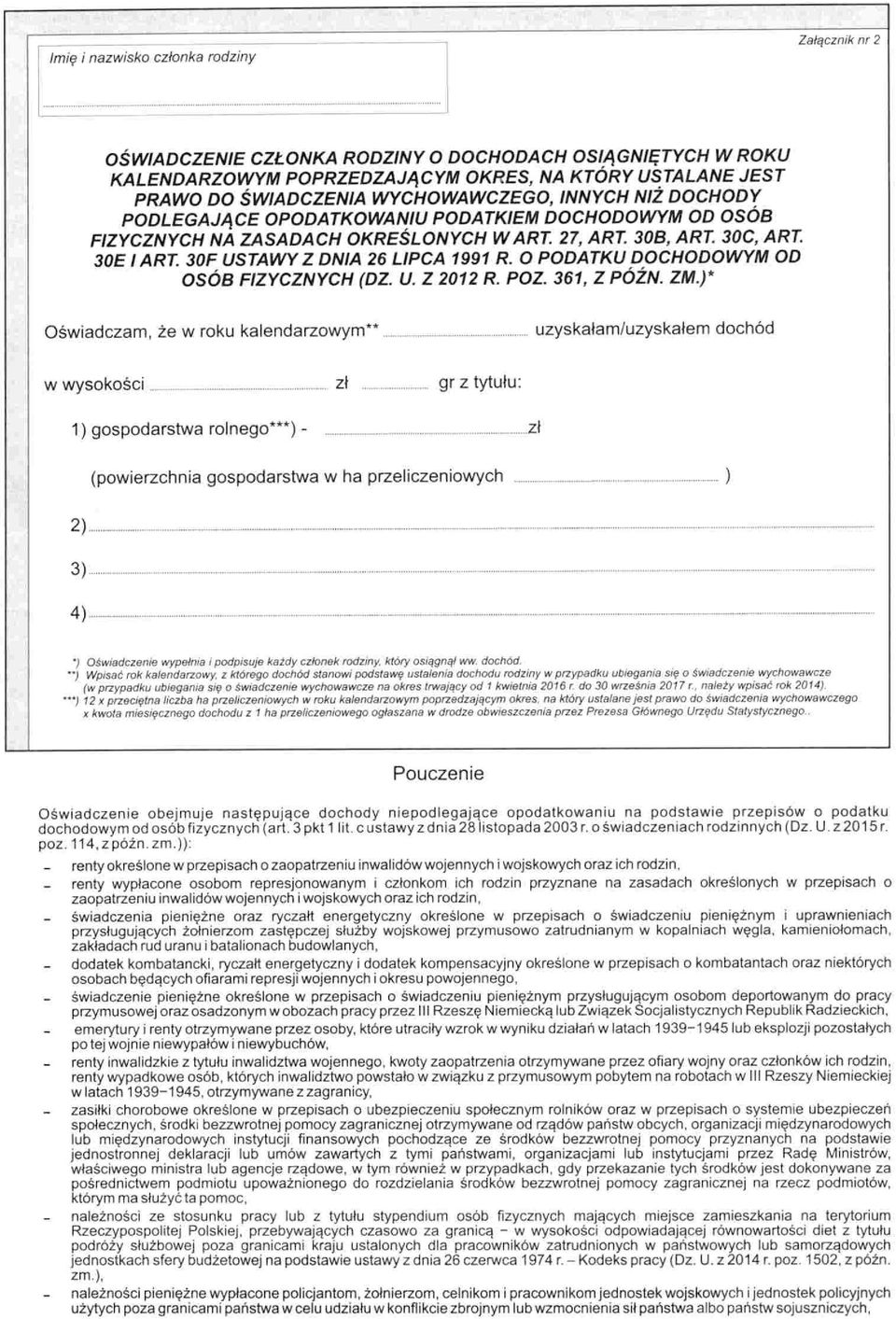 30F USTAWY Z DNIA 26 LIPCA 1991 R. O PODATKU DOCHODOWYM OD OSÓB FIZYCZNYCH (DZ. U. Z 2012 R. POZ. 361, Z PÓŹN. ZM.