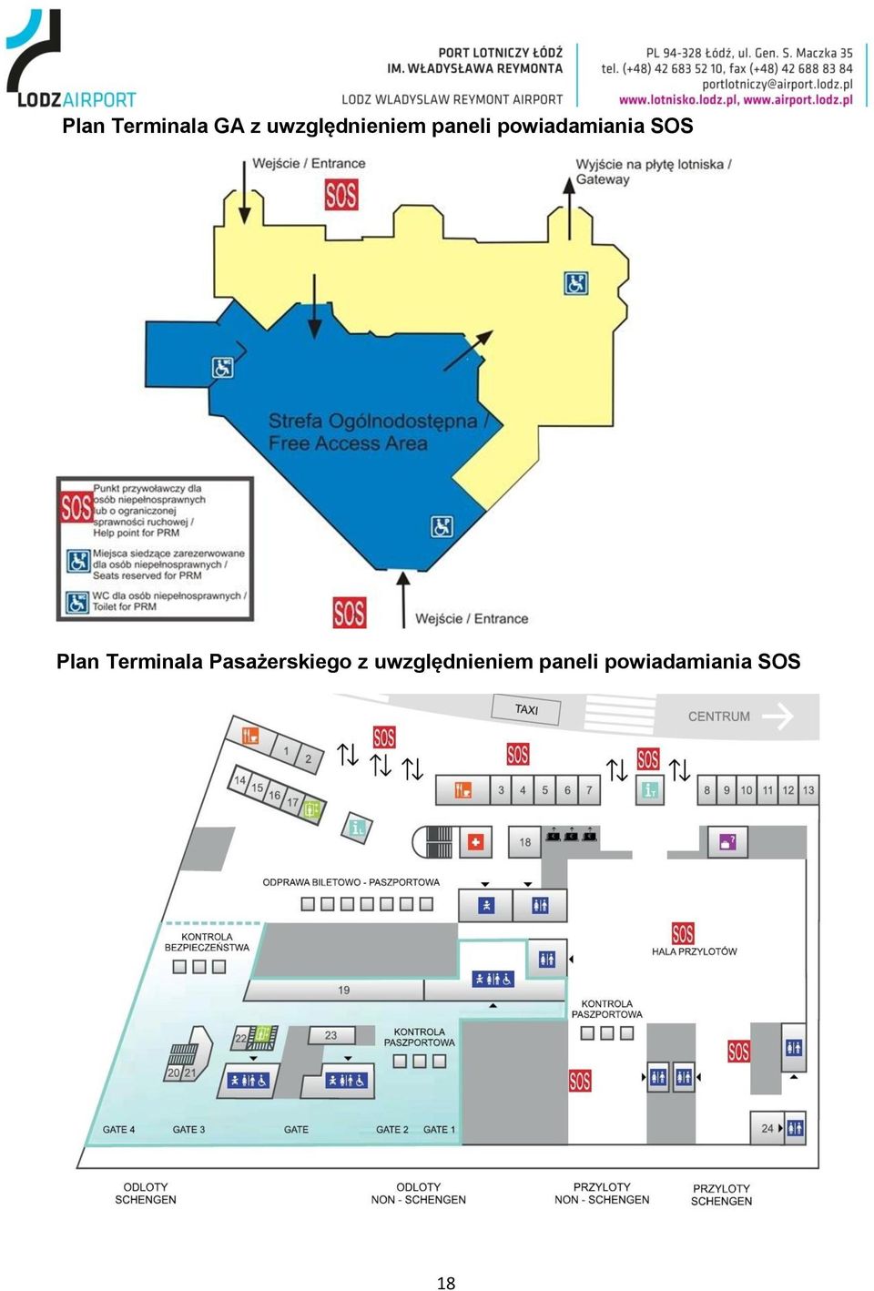 powiadamiania SOS Plan Terminala