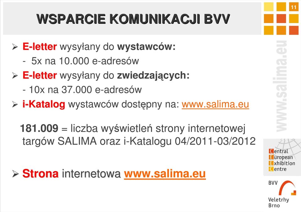 000 e-adresów i-katalog wystawców dostępny na: www.salima.eu 181.