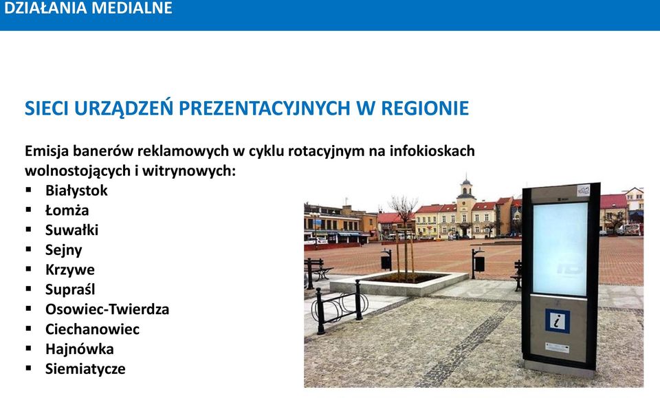 wolnostojących i witrynowych: Białystok Łomża Suwałki Sejny