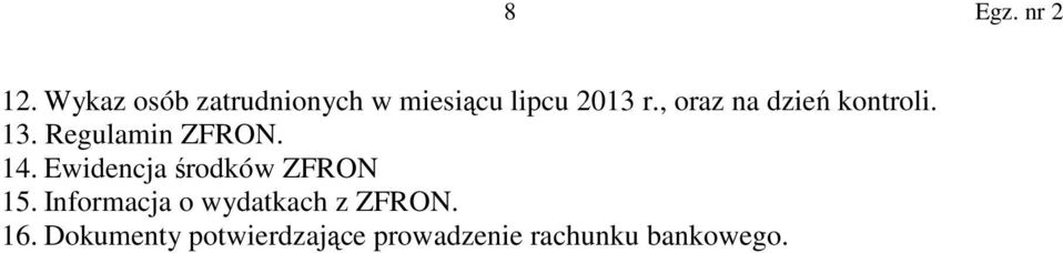 Ewidencja środków ZFRON 15.