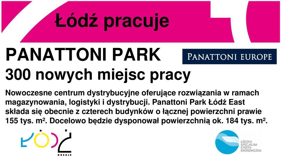 Panattoni Park Łódź East składa się obecnie z czterech budynków o łącznej