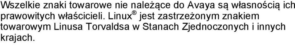 Linux jest zastrzeżonym znakiem towarowym