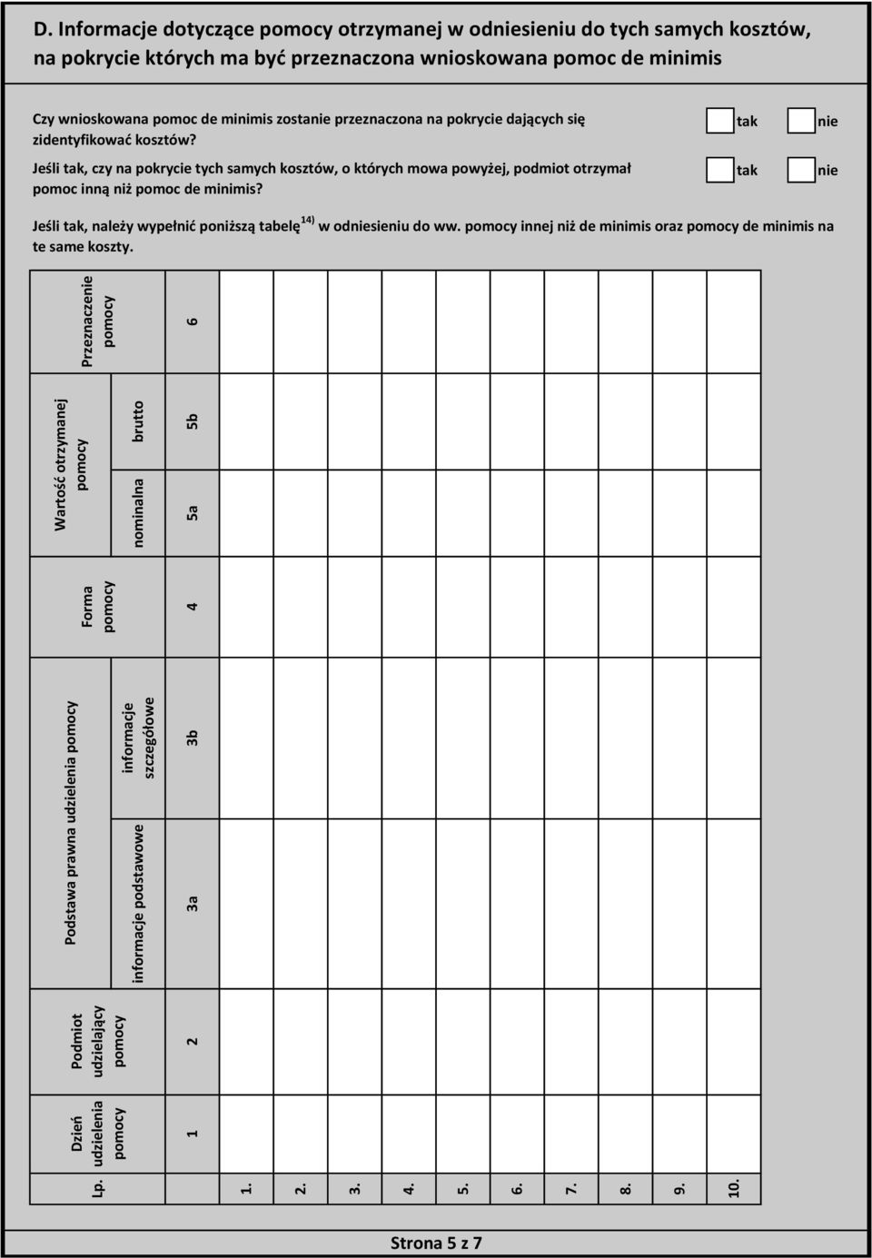 5a brutto 5b Przeznacze pomocy 6 D.
