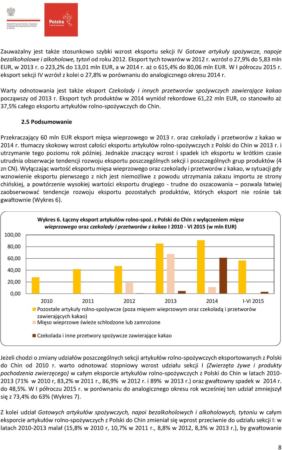 eksport sekcji IV wzrósł z kolei o 27,8% w porównaniu do analogicznego okresu 2014 r.