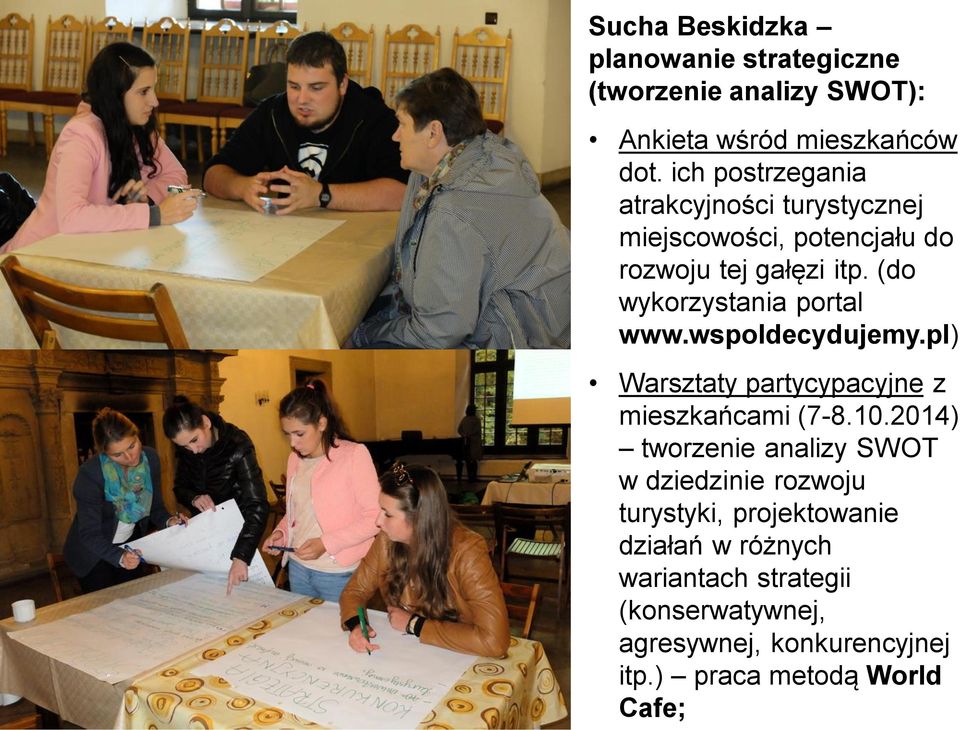 (do wykorzystania portal www.wspoldecydujemy.pl) Warsztaty partycypacyjne z mieszkańcami (7-8.10.