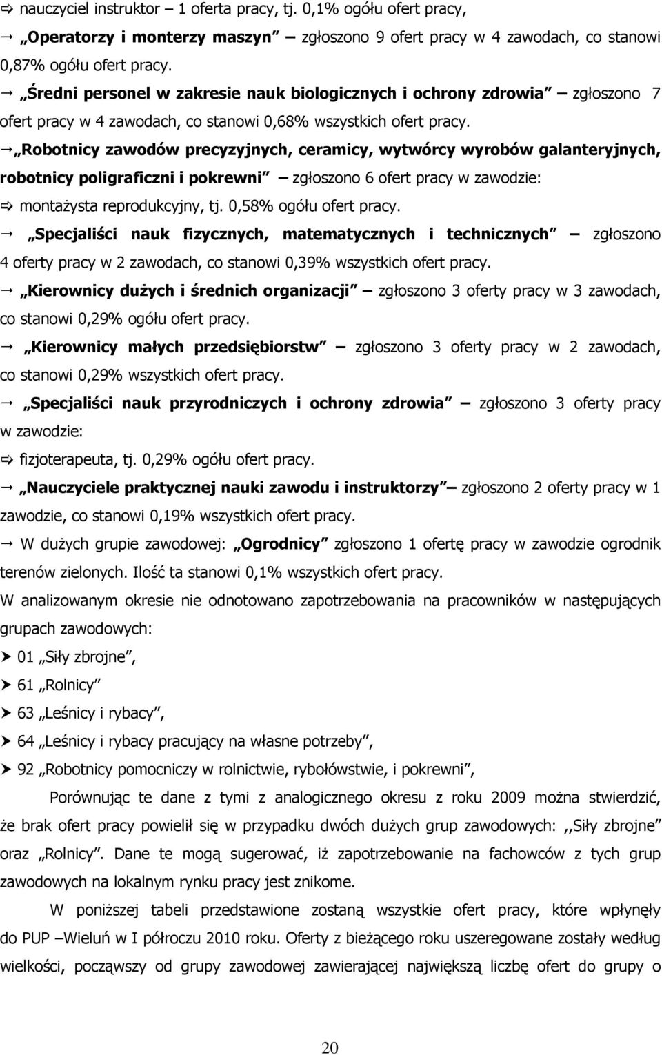 Robotnicy zawodów precyzyjnych, ceramicy, wytwórcy wyrobów galanteryjnych, robotnicy poligraficzni i pokrewni zgłoszono 6 ofert pracy w zawodzie: montaŝysta reprodukcyjny, tj. 0,58% ogółu ofert pracy.