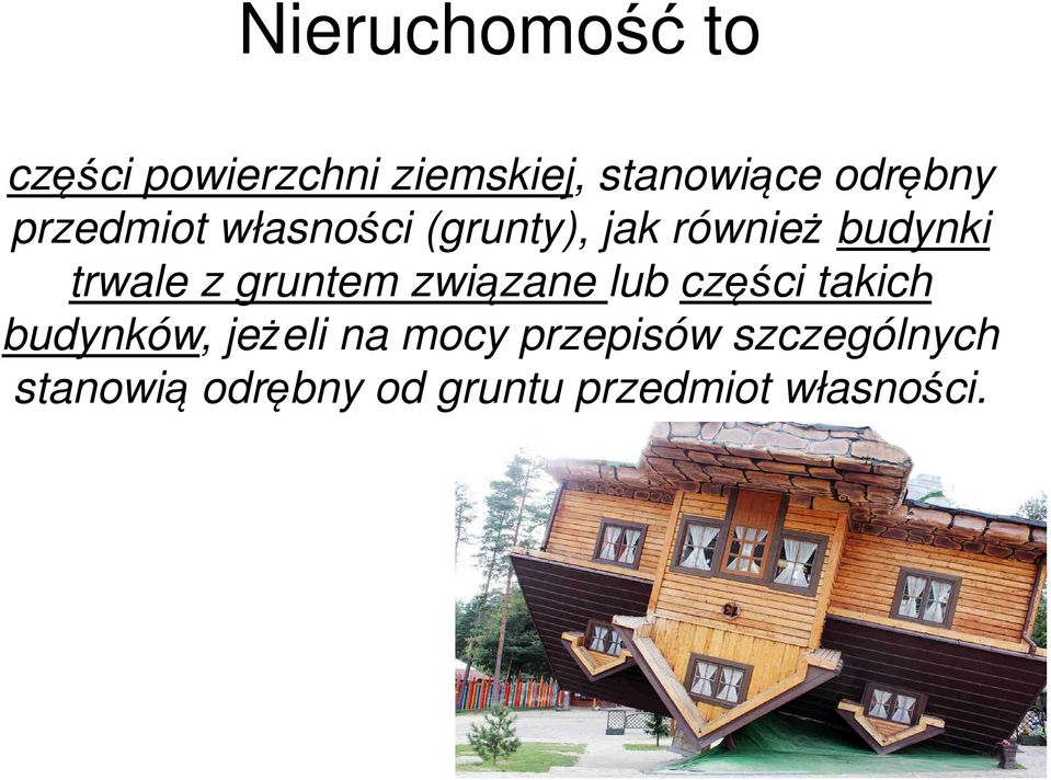 trwale z gruntem związane lub części takich budynków, jeżeli na