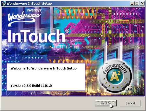 Instalacja InTouch 9.5 UWAGA! JeŜeli na komputerze, gdzie instalowana jest aktualna wersja oprogramowania firmy Wonderware, mają być instalowane starsze wersje, np.