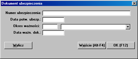 - wpisany tekst pasuje do kilku kodów, to użytkownik będzie musiał wybrać właściwy; zgodnie z wybranym Kodem terytorialnym podpowiadane jest pole Ubezpieczyciel.