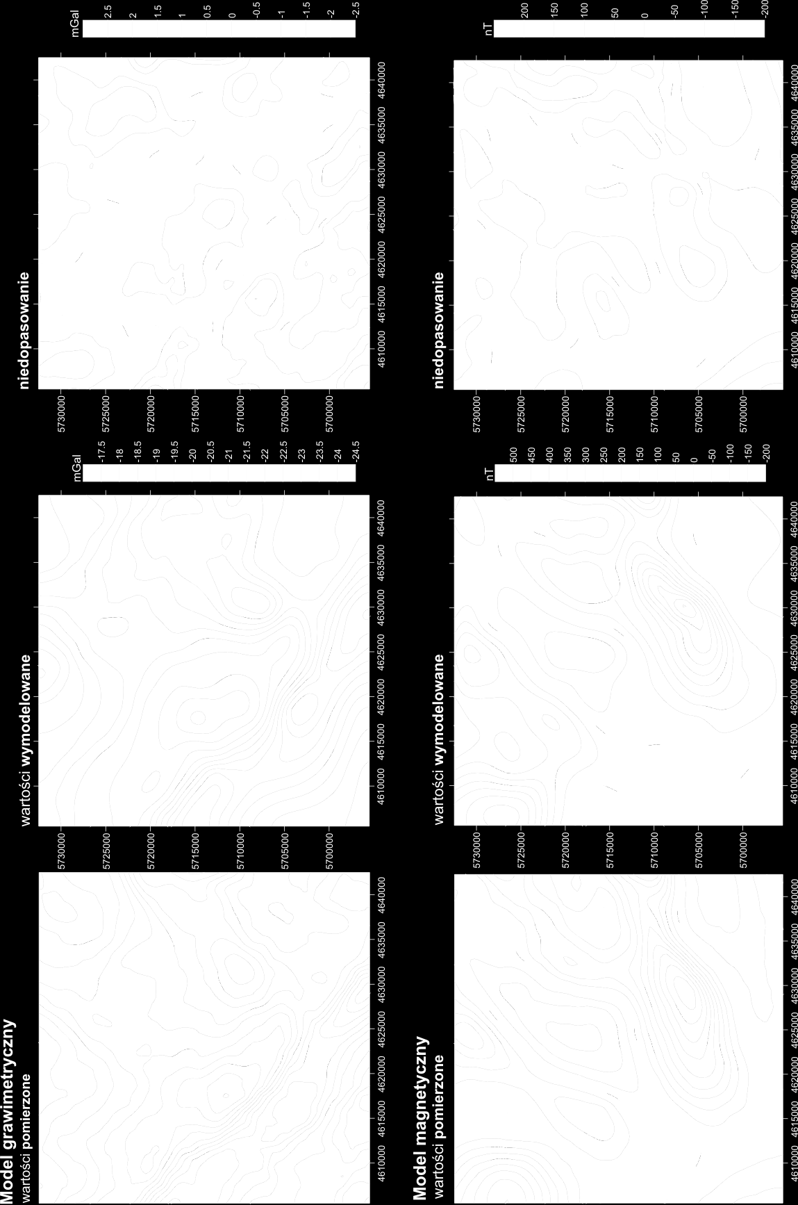 Fig. 5_27 Wyniki trójwymiarowego modelowania grawimetrycznego
