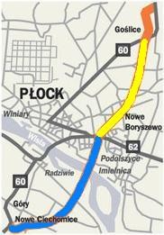 OBWODNICA PÓŁNOCNA Nazwa zadania: Budowa obwodnicy północnej miasta Płocka (udział miasta w granicach administracyjnych) Termin realizacji: 2009-2011 r.