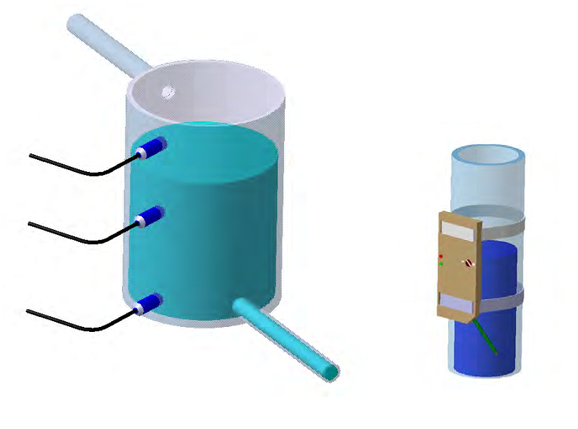 Zastosowanie Rysunek: Monitorowanie poziomu płynu w