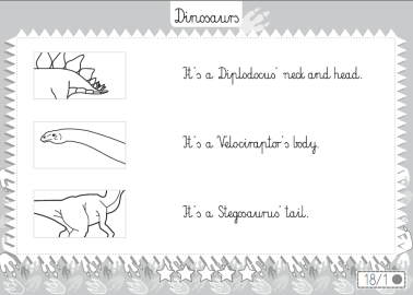 cyfr do odpowiednich pętli. W tym ćwiczeniu uczniowie dokonują klasyfikacji dinozaurów na roślinożerne i mięsożerne.