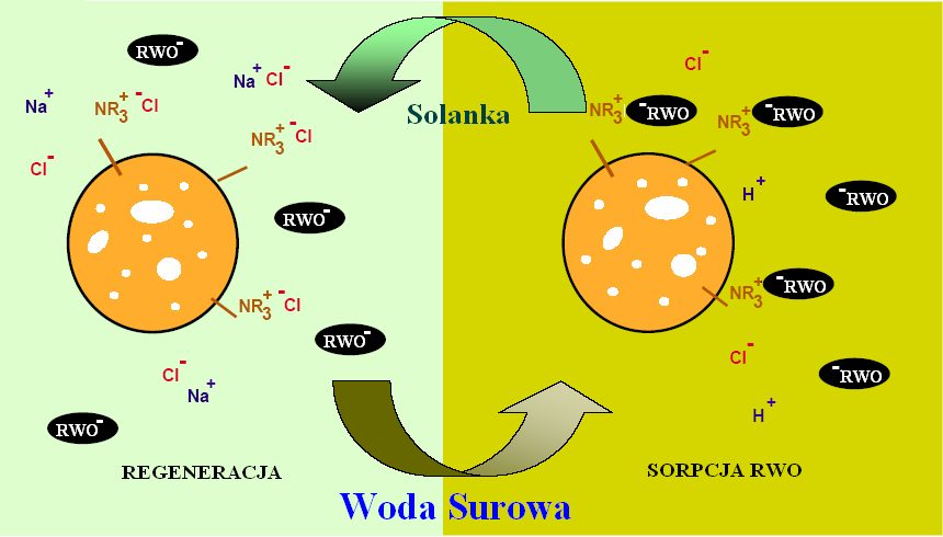 Mikromagnesy wbudowane w strukturę żywicy pozwalają na szybką jej aglomerację, co ułatwia jej oddzielanie od oczyszczonej wody. Skuteczność separacji żywicy w procesie sedymentacji wynosi ok.