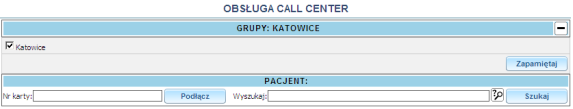 Po wejściu do szczegółowych informacji dotyczących wybranej pozycji z listy, Świadczeniodawca ma możliwość przeglądu: pełnej nazwy ośrodka Centralnej Rejestracji danych teleadresowych ośrodka