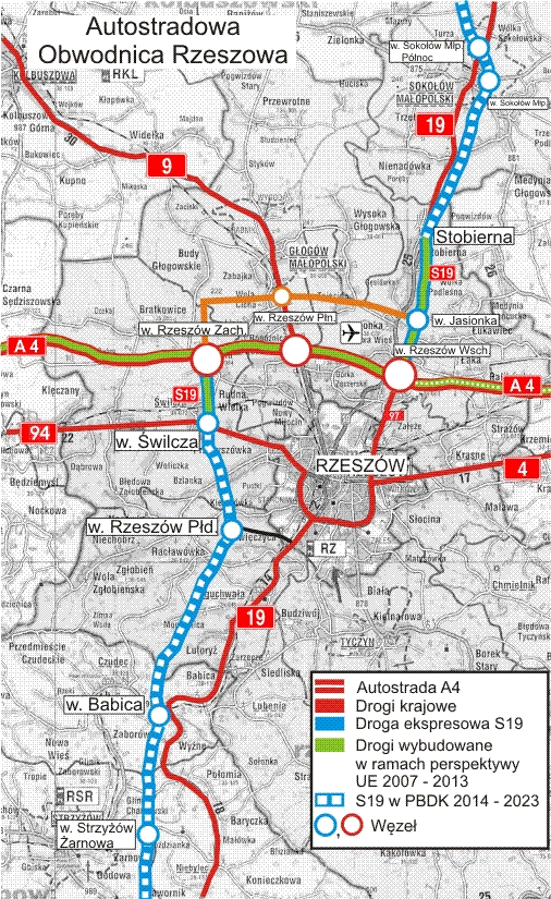 UKŁAD KOMUNIKACYJNY WOKÓŁ RZESZOWA 1. W dniu 14.12.2009 zawarto Porozumienie pomiędzy Zarządem Województwa Podkarpackiego, Powiatem Rzeszowskim, Gminą i Miasto Sokołów Młp.