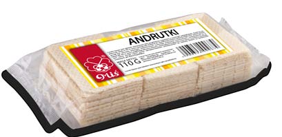 WAFLE SUCHE Andruty suche 150 g Andruty suche 225 g Andruty suche 500 g Andrutki suche 110 g WAFLE SUCHE Nazwa 26 30101-W