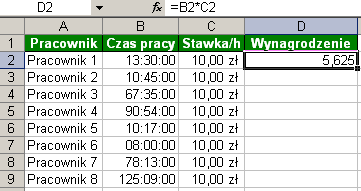 Trik 4 Wyliczanie wynagrodzenia godzinowego z dokładnością do minuty http://www.excelwpraktyce.pl/eletter_przyklady/eletter126/4_stawka_godzinowa.